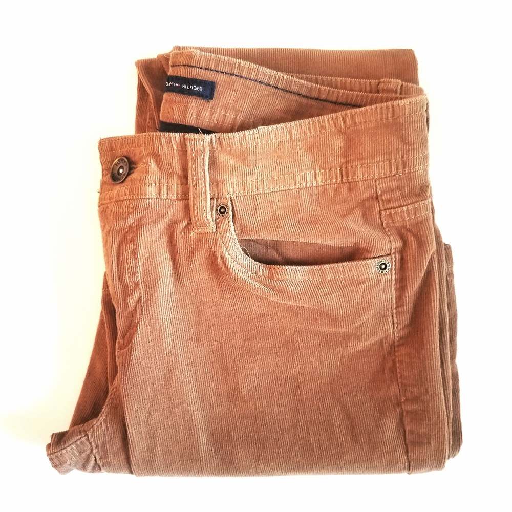Tommy Hilfiger Brown Corduroy Flare Leg Pants